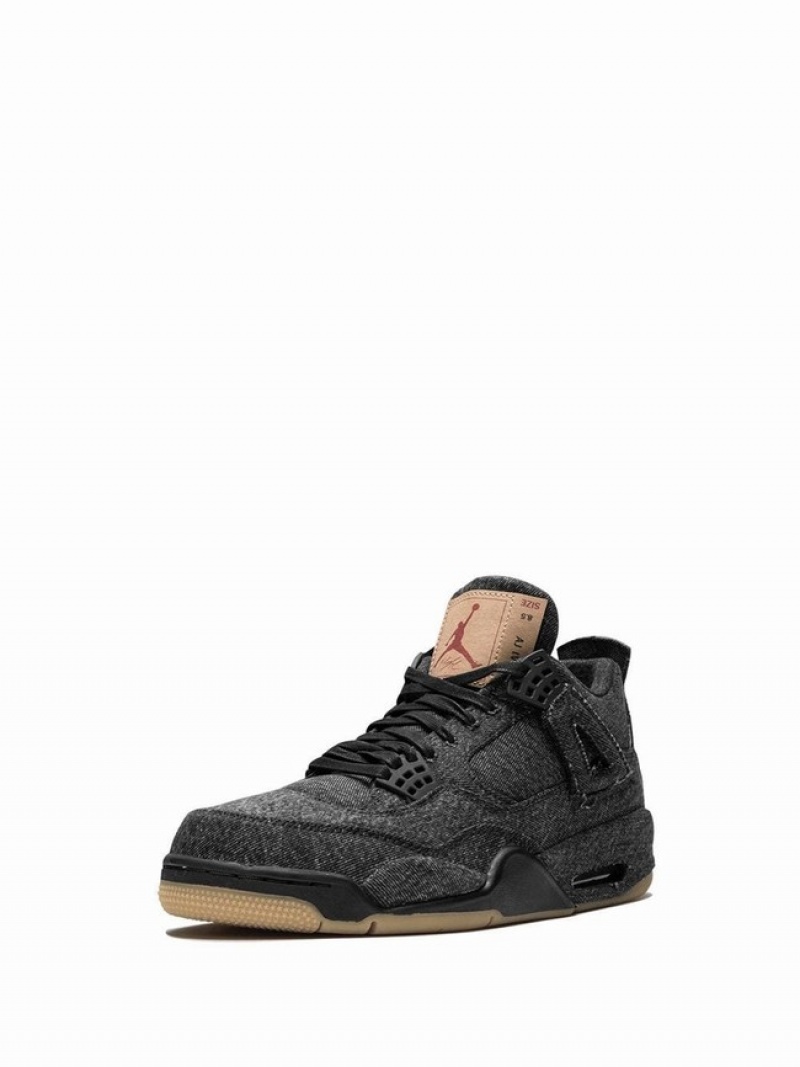 Black Women's Nike x Levi's Retro NRG Black Levis Air Jordan 4 | DGCYKB-581