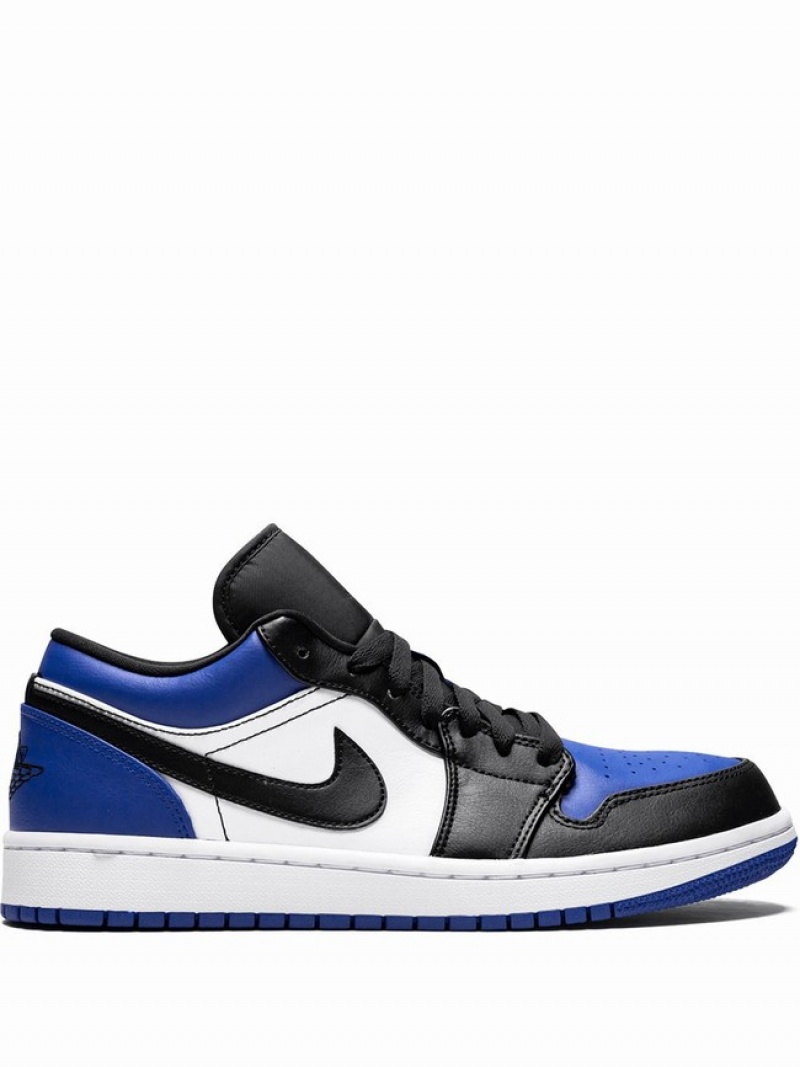 Black / Blue Men\'s Nike Low Air Jordan 1 | NPUTWQ-680