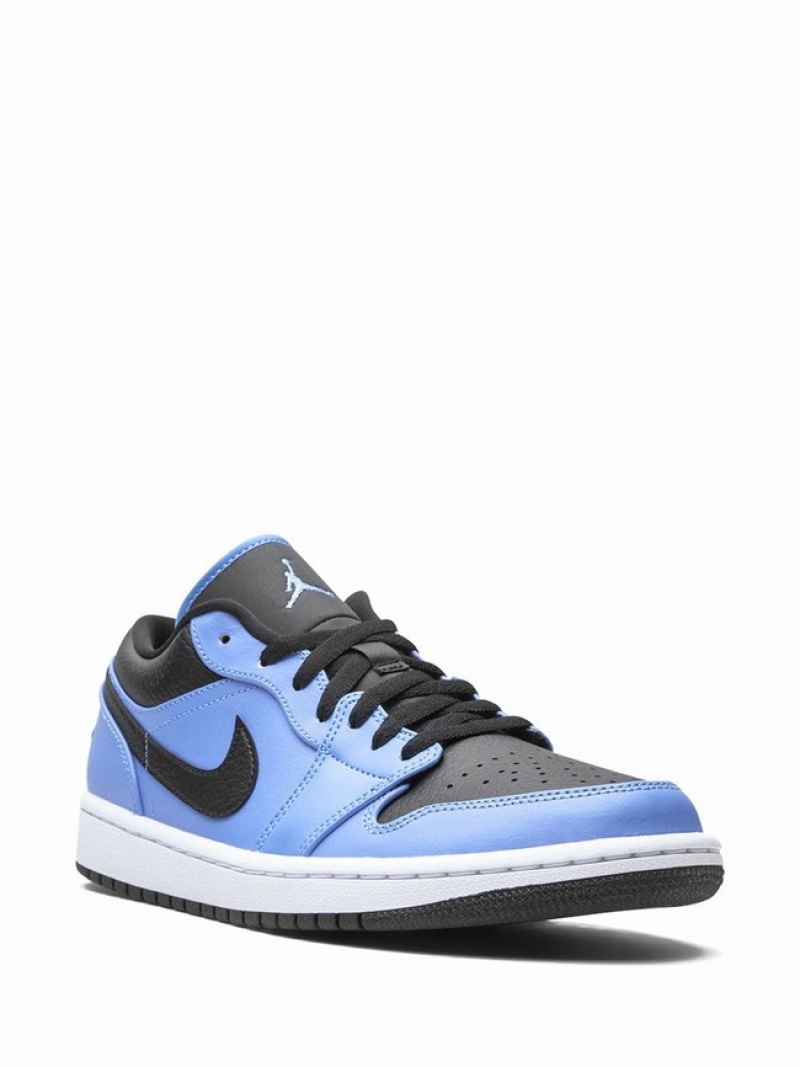 Black / Blue Men's Nike Low University Air Jordan 1 | VUGSBO-076