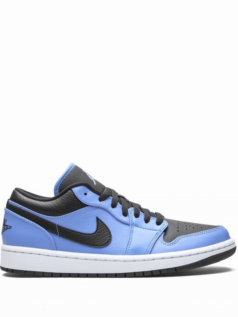 Black / Blue Men\'s Nike Low University Air Jordan 1 | VUGSBO-076