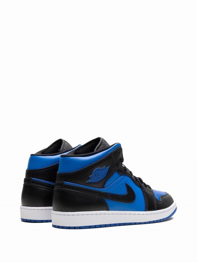 Black / Blue Men's Nike Mid Varsity Royal Air Jordan 1 | XGTZAO-825