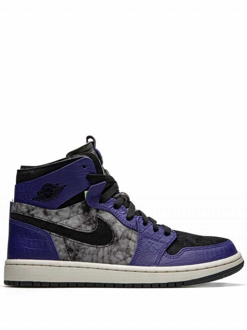 Black / Blue Men\'s Nike Zoom Comfort Bayou Boys Air Jordan 1 | GEWMPX-361