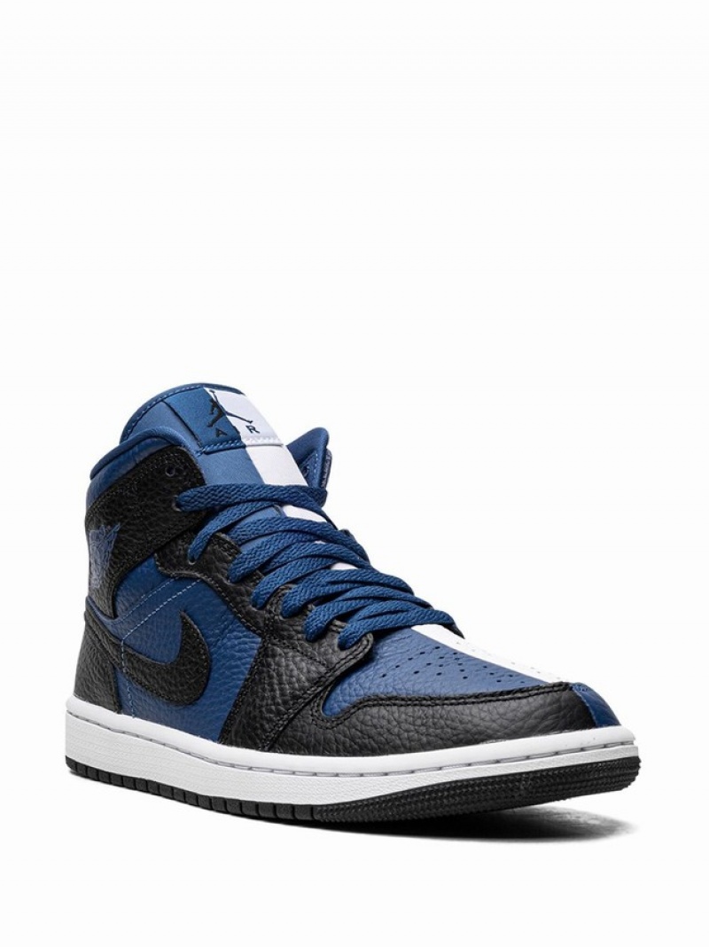 Black / Blue / White Women's Nike Jordan 1 Mid Split Air Jordan 1 | ILMNHU-574