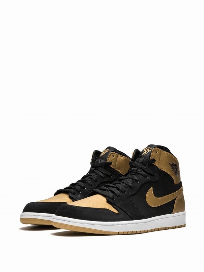 Black / Gold Men's Nike Retro High Melo Air Jordan 1 | NBRFWA-273