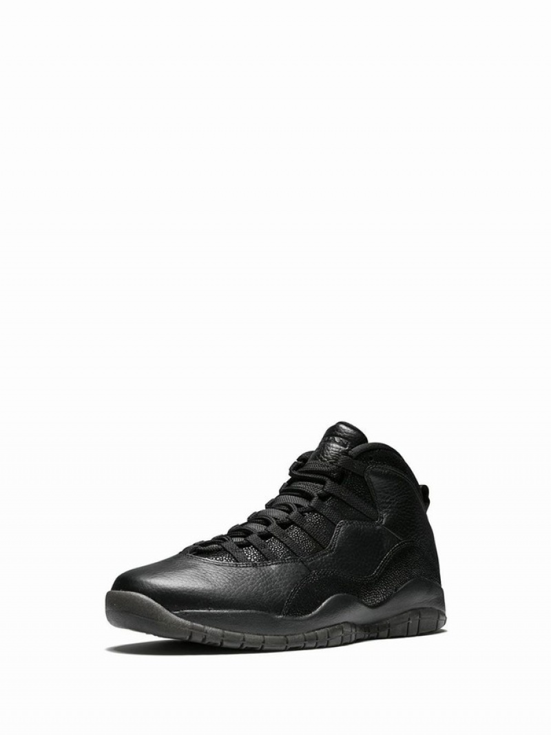 Black / Gold Women's Nike Retro OVO Black/Metallic Gold Air Jordan 10 | RKBGZT-632