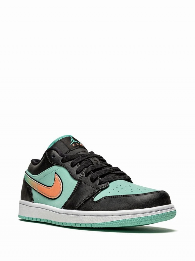 Black / Green Men's Nike Low SE Tropical Twist Air Jordan 1 | BJPZRC-579