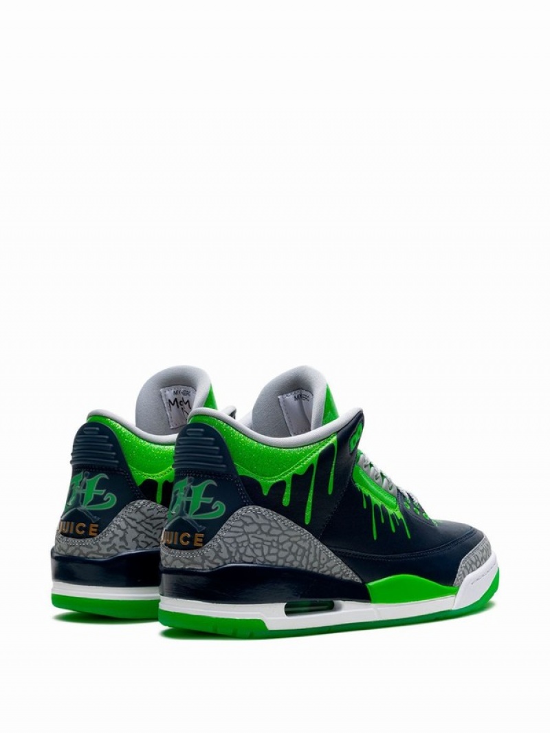 Black / Green Men's Nike Retro Doernbecher Hugo Air Jordan 3 | BNRMKP-834