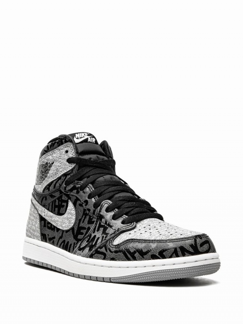 Black / Grey Men's Nike High OG Rebellionaire Air Jordan 1 | BFRSPV-502