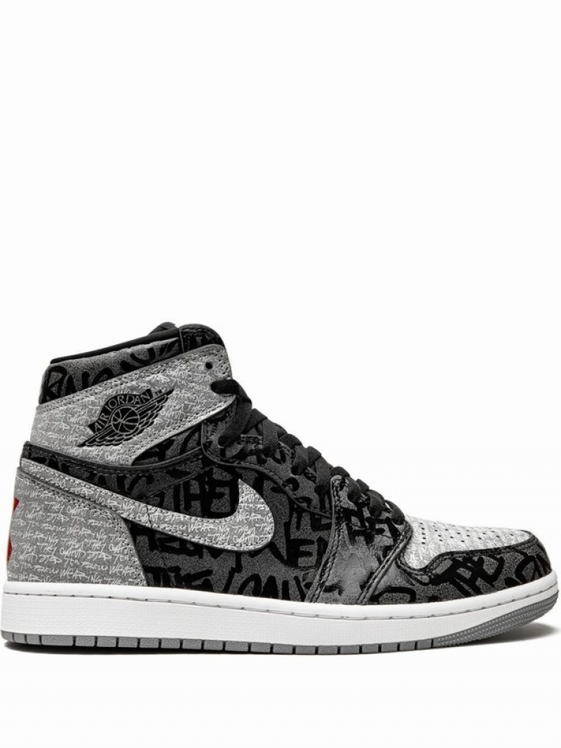 Black / Grey Women\'s Nike High OG Rebellionaire Air Jordan 1 | IFXPHN-185