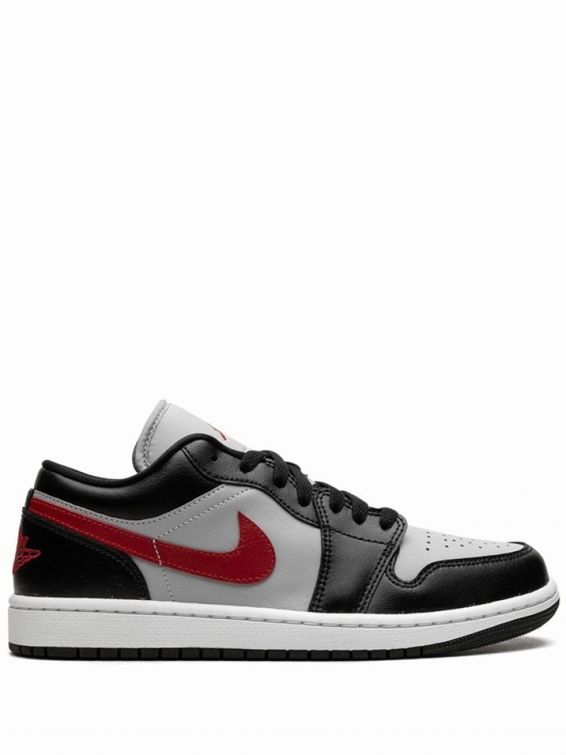 Black / Grey / Red Women\'s Nike Low Air Jordan 1 | CNZFUO-751