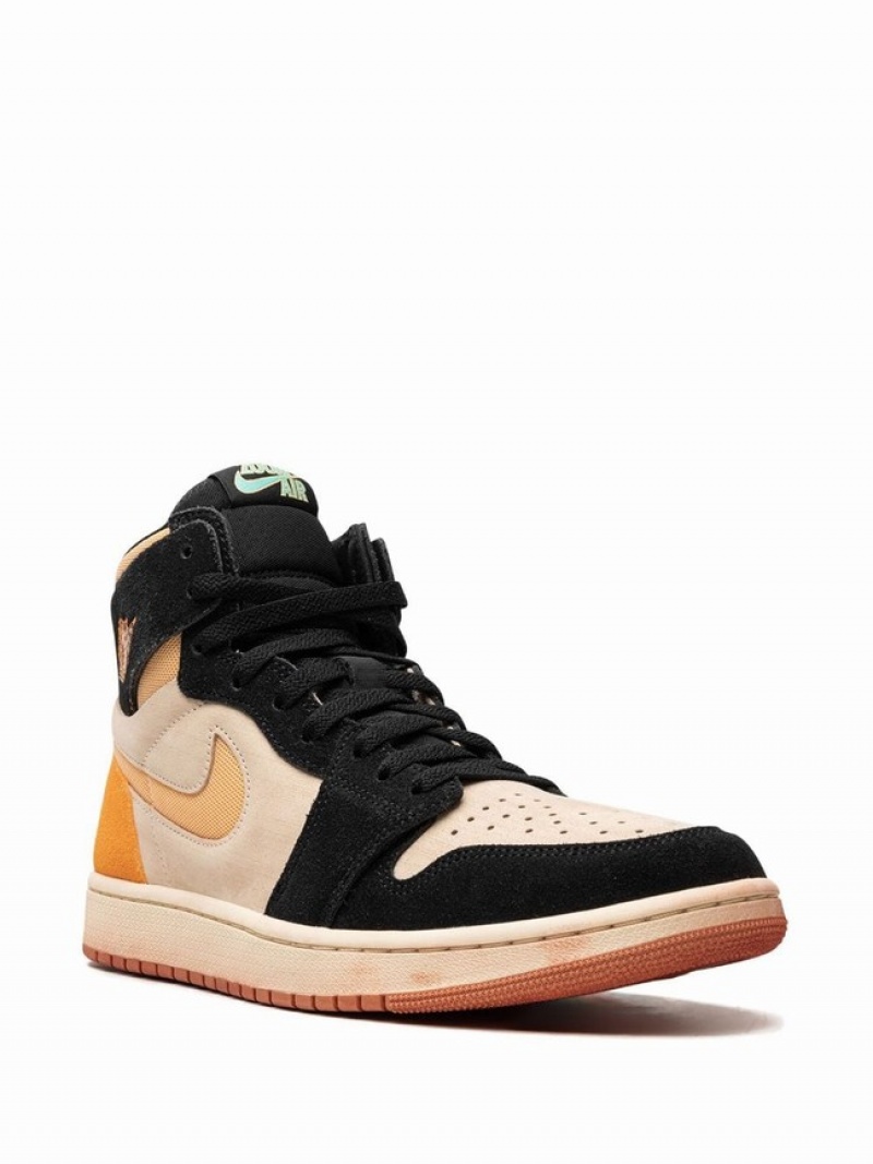 Black / Orange Men's Nike High Zoom Air CMFT 2 Muslin/Vivid Air Jordan 1 | OWJNPE-546