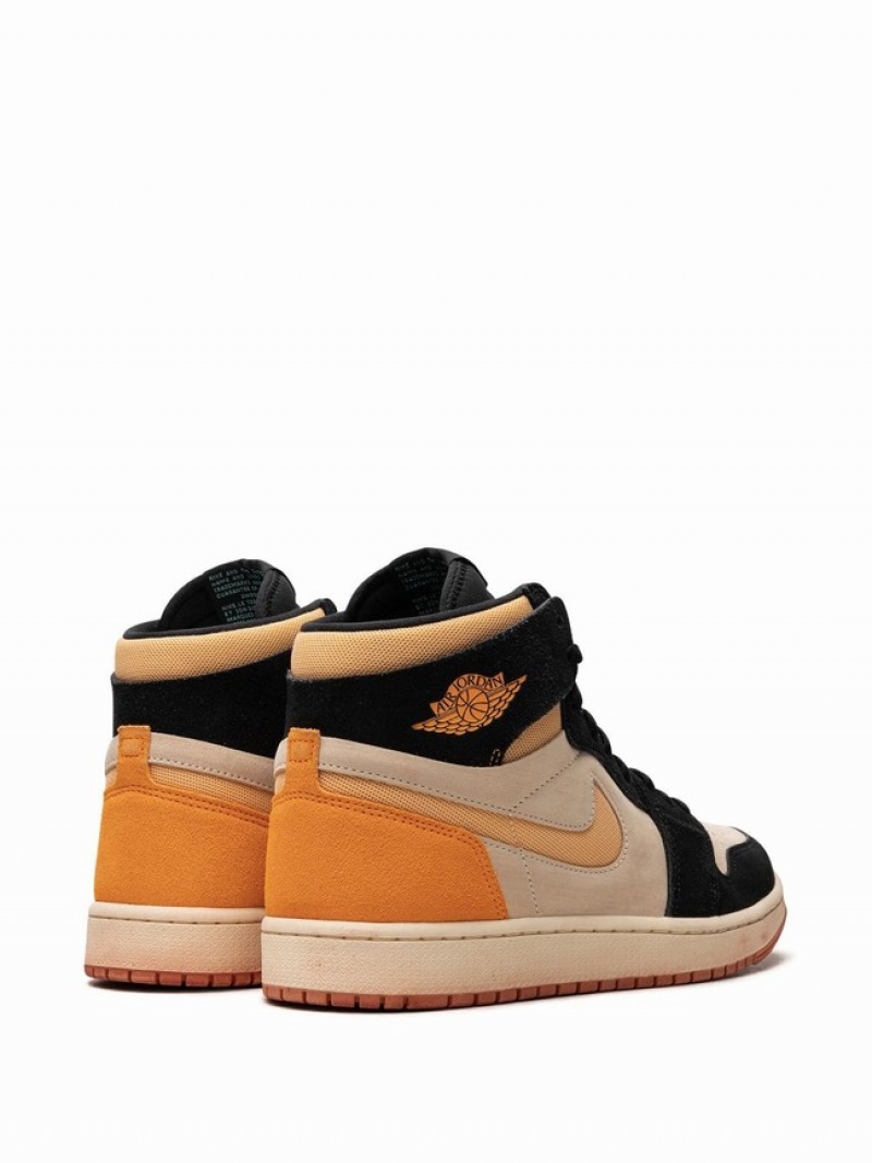 Black / Orange Men's Nike High Zoom Air CMFT 2 Muslin/Vivid Air Jordan 1 | OWJNPE-546