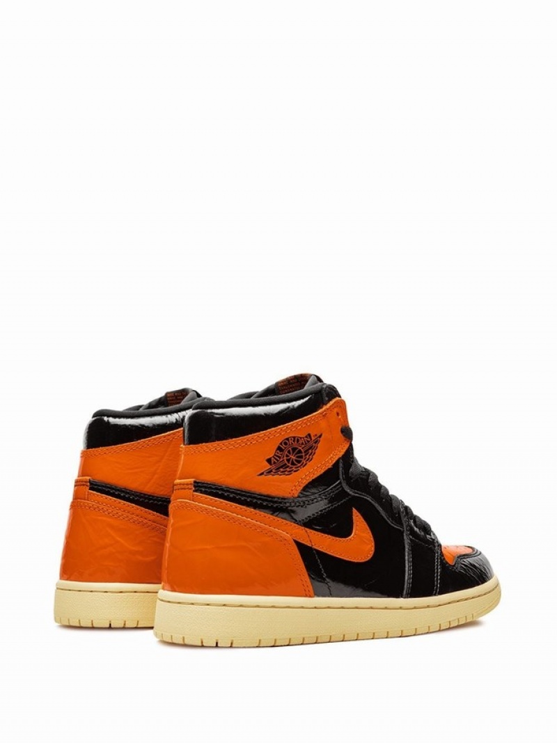 Black / Orange Men's Nike Retro High OG Air Jordan 1 | YUPHOC-953