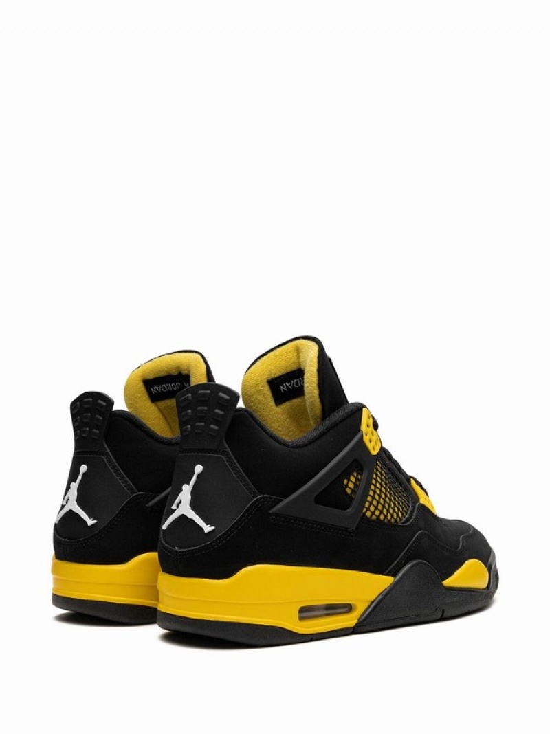 Black / Orange Men's Nike Thunder Air Jordan 4 | JTRFPB-726