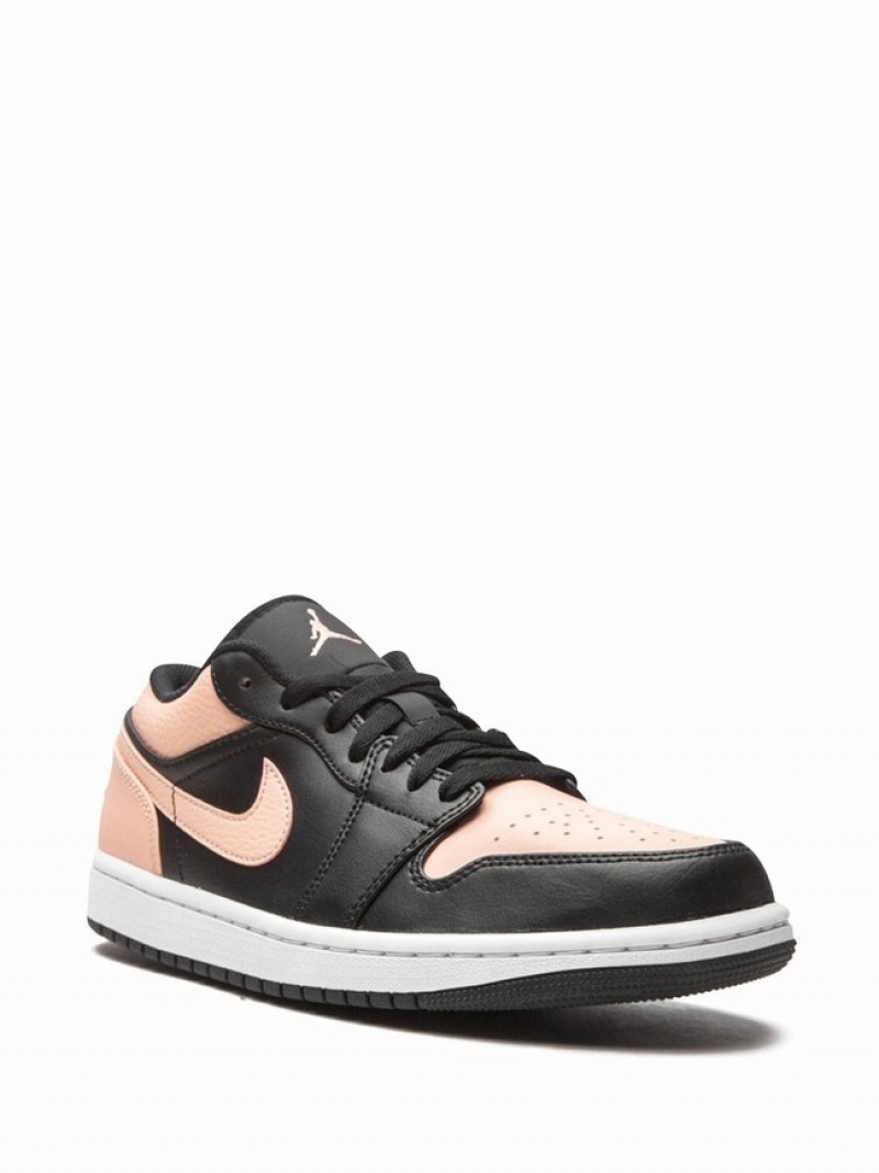 Black / Pink Men's Nike Low Crimson Tint Air Jordan 1 | EXJKMO-735