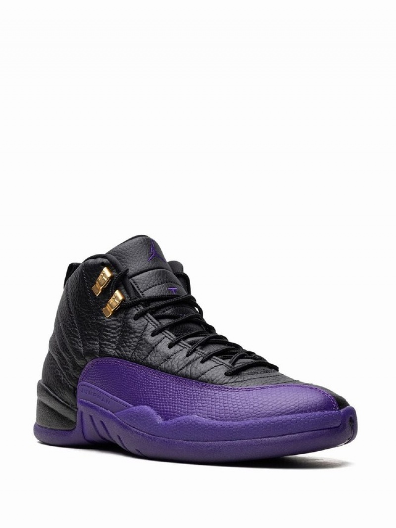 Black / Purple Men's Nike Field Air Jordan 12 | HMYWVB-769