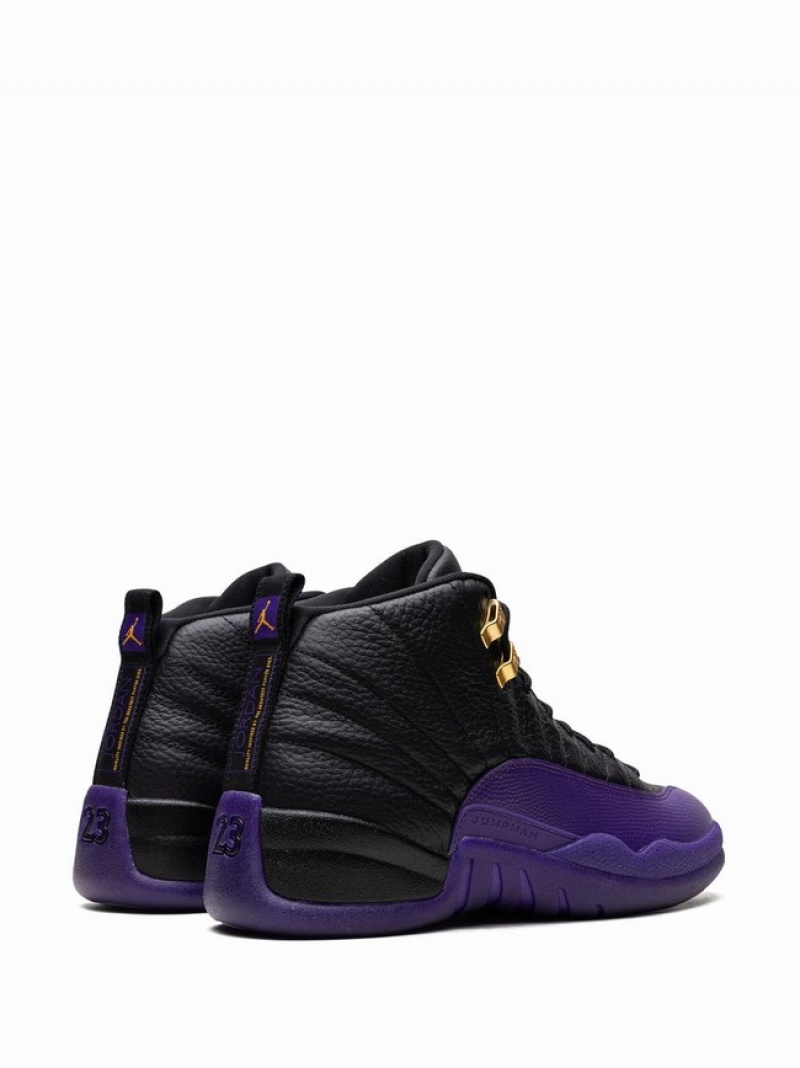 Black / Purple Men's Nike Field Air Jordan 12 | HMYWVB-769