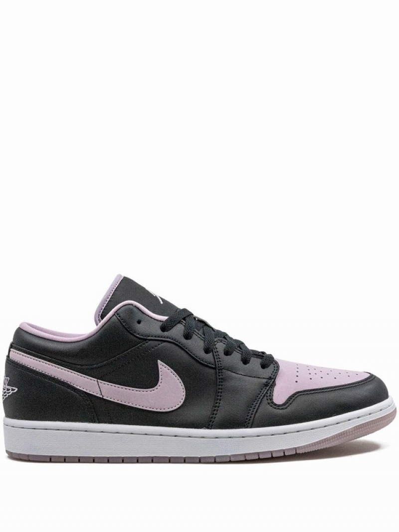 Black / Purple Men\'s Nike Jordan 1 Low SE/Iced Lilac Air Jordan 1 | BOCAWL-459