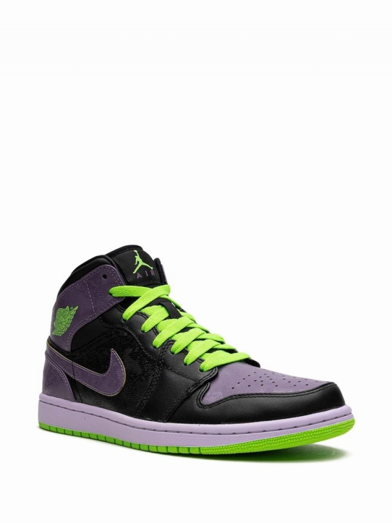 Black / Purple Men's Nike Retro Air Jordan 1 | UEJGPV-793