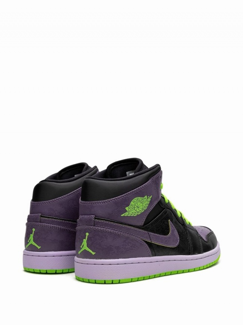 Black / Purple Men's Nike Retro Air Jordan 1 | UEJGPV-793