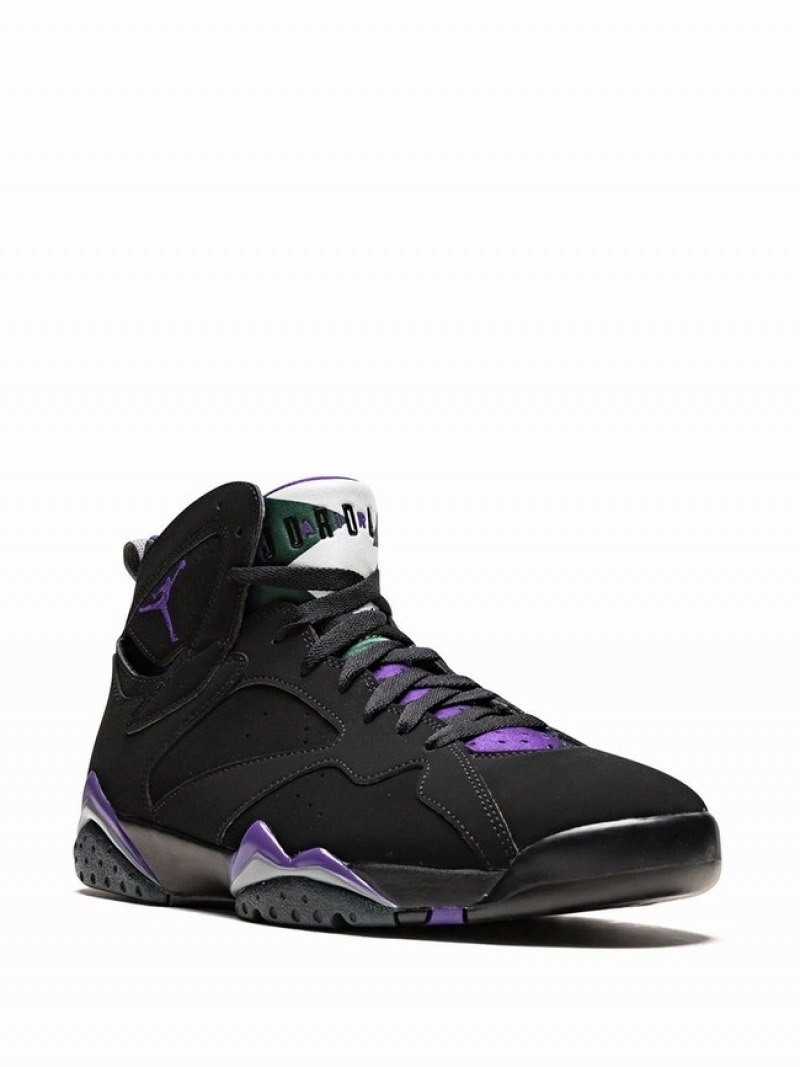 Black / Purple Women's Nike Retro Air Jordan 7 | DSBNJG-970