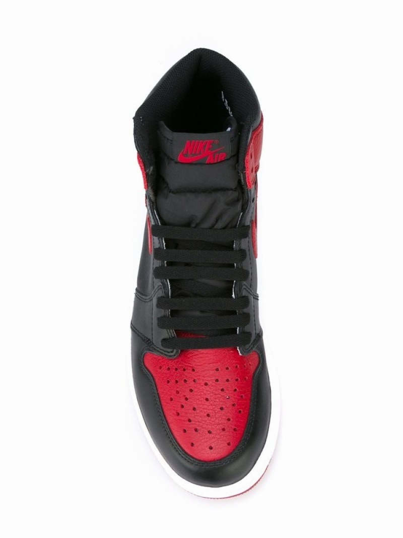 Black / Red Men's Nike Retro High OG Banned bred Air Jordan 1 | ONCUQR-719