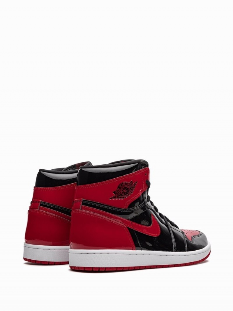 Black / Red Men's Nike Retro High OG Bred Patent Air Jordan 1 | ERCGBW-107