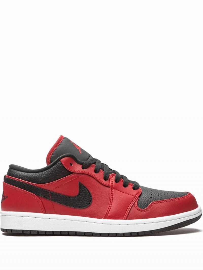 Black / Red Women\'s Nike Low Air Jordan 1 | YWHXJO-763