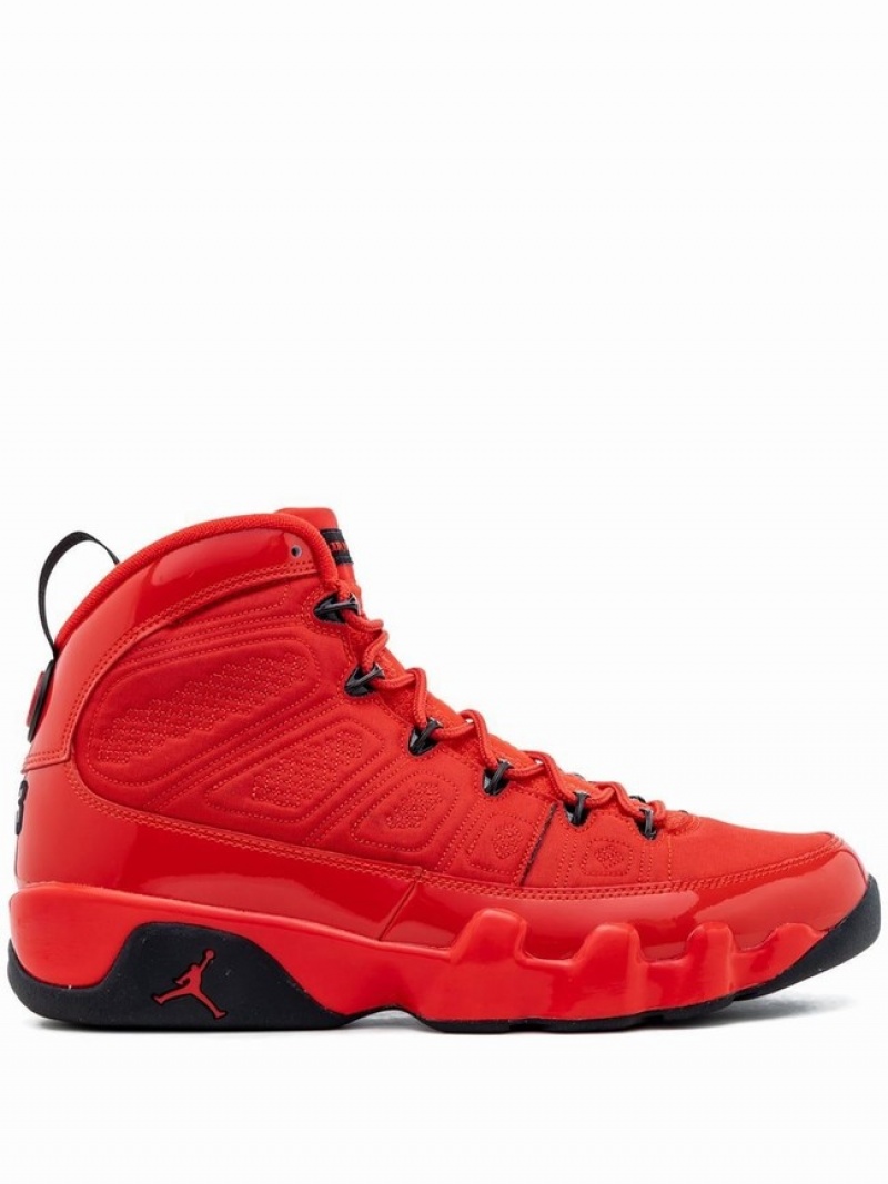 Black / Red Women\'s Nike Retro Chile Red Air Jordan 9 | IRQSNC-960