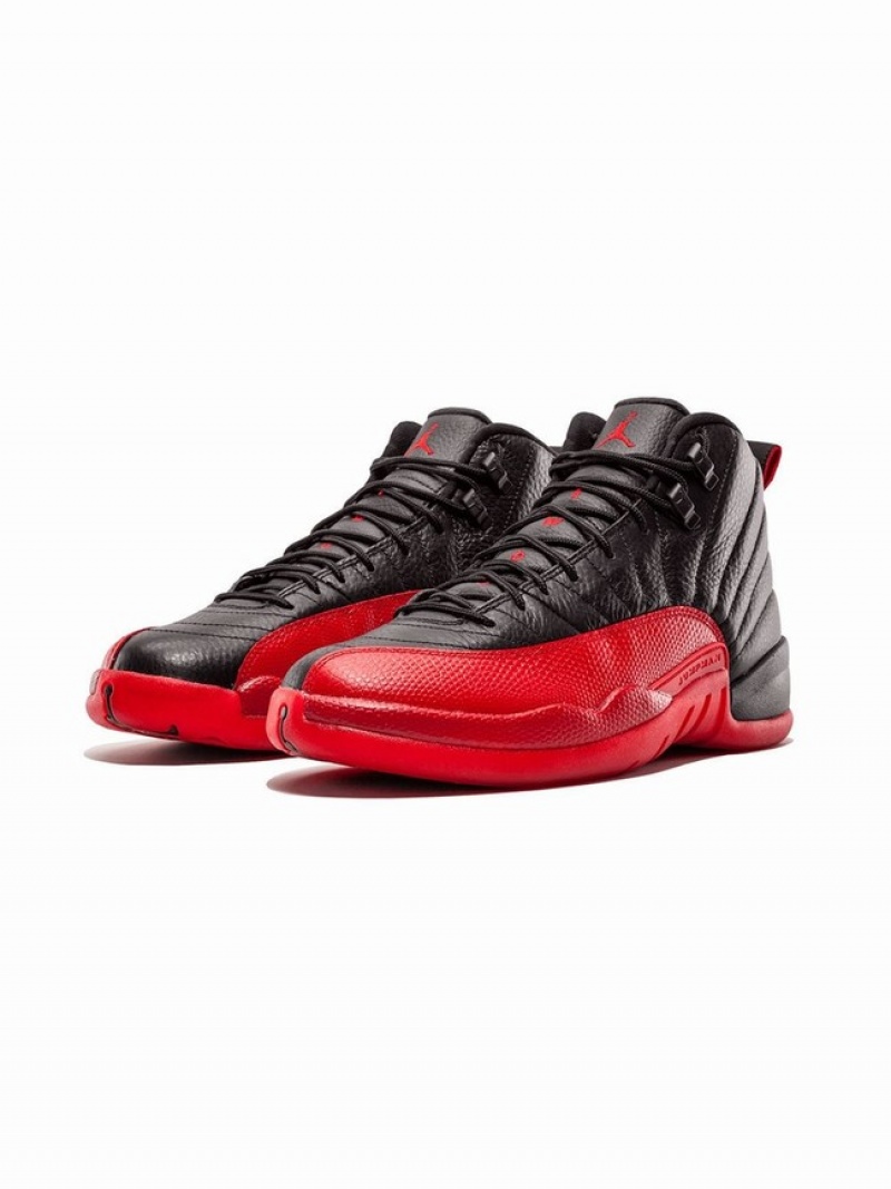 Black / Red Women's Nike Retro Flu Game 2016 Air Jordan 12 | KQZAUD-904