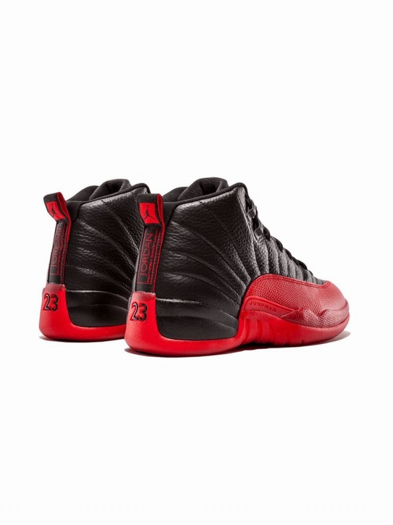 Black / Red Women's Nike Retro Flu Game 2016 Air Jordan 12 | KQZAUD-904