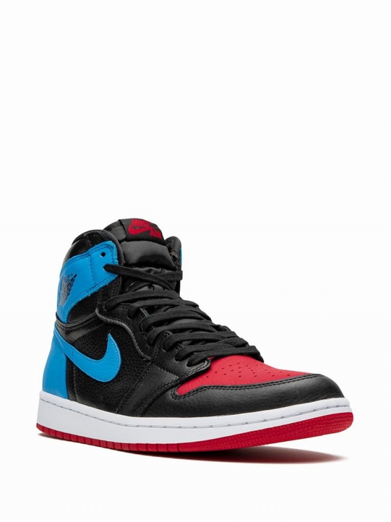 Black / Red / Blue Women's Nike High Air Jordan 1 | CKLNHQ-942