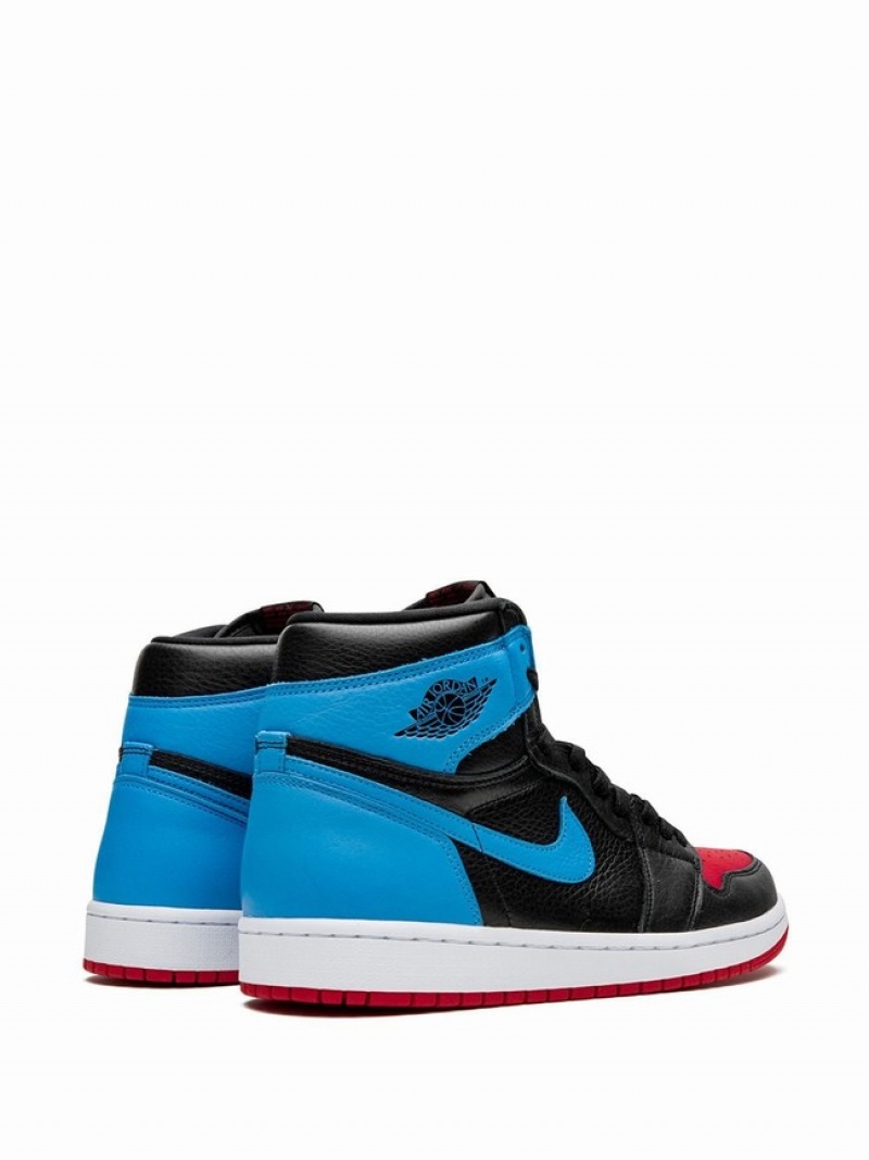 Black / Red / Blue Women's Nike High Air Jordan 1 | CKLNHQ-942