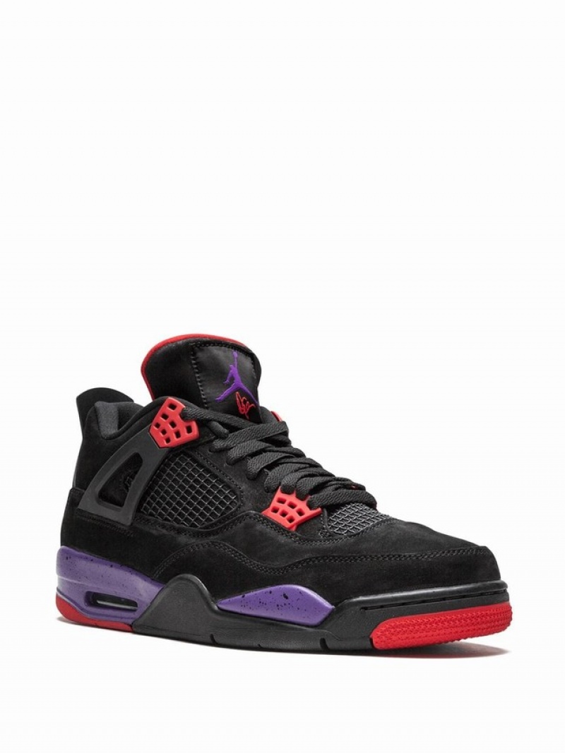 Black / Red / Purple Women's Nike Retro Raptors/Drake Ovo Air Jordan 4 | QURZAB-892