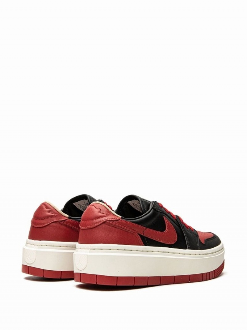 Black / Red / White Women's Nike Elevate Low Bred Air Jordan 1 | ZGWACO-513