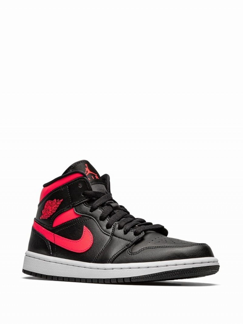 Black / Red / White Women's Nike Mid Siren Red Air Jordan 1 | JKMEZD-158