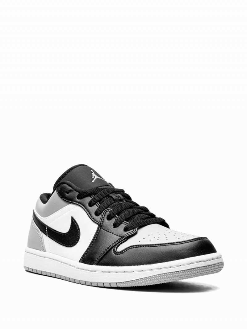 Black / White Men's Nike Low Shadow Toe Air Jordan 1 | HMTLSI-187