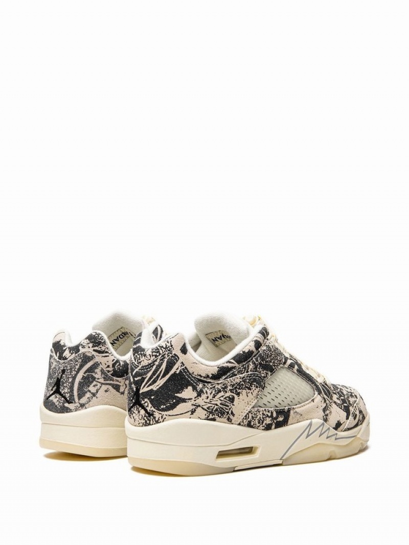 Black / White Women's Nike Low Expression Air Jordan 5 | NKEMHV-698