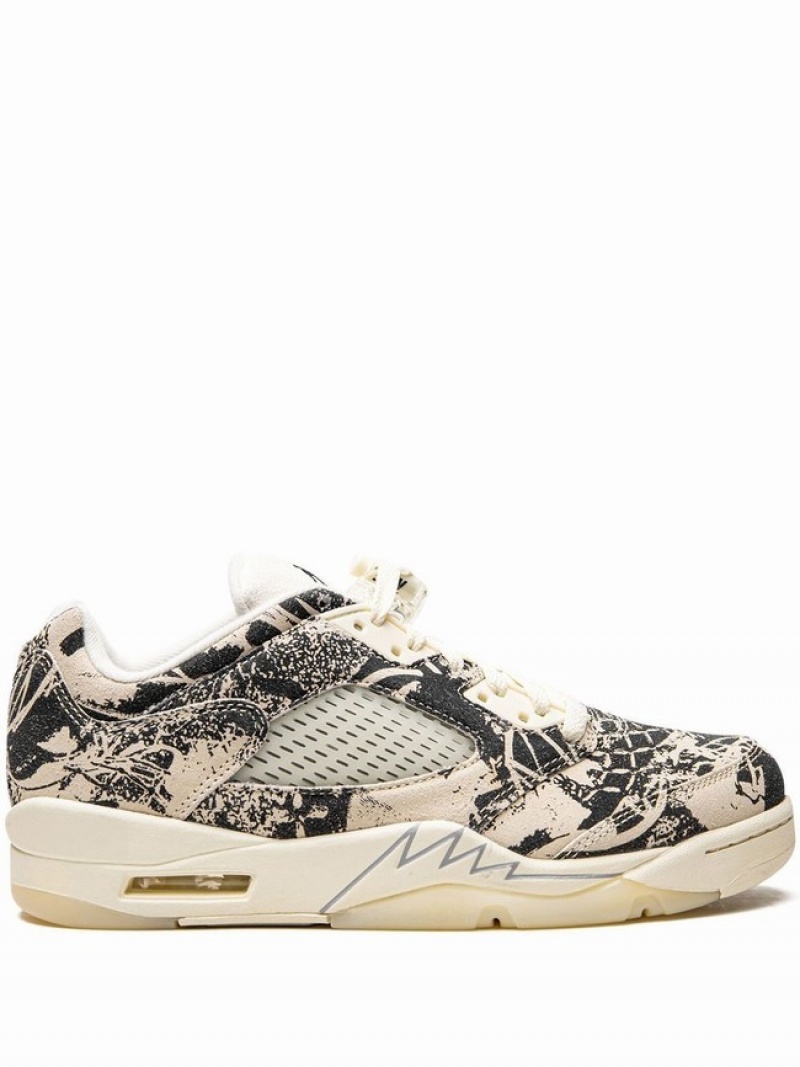 Black / White Women\'s Nike Low Expression Air Jordan 5 | NKEMHV-698