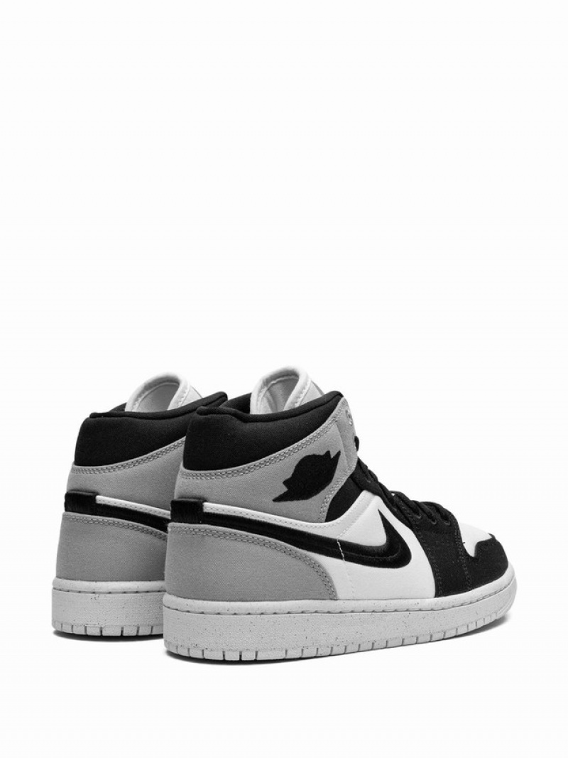 Black / White / Grey Women's Nike Mid SE Air Jordan 1 | OTVJCN-475