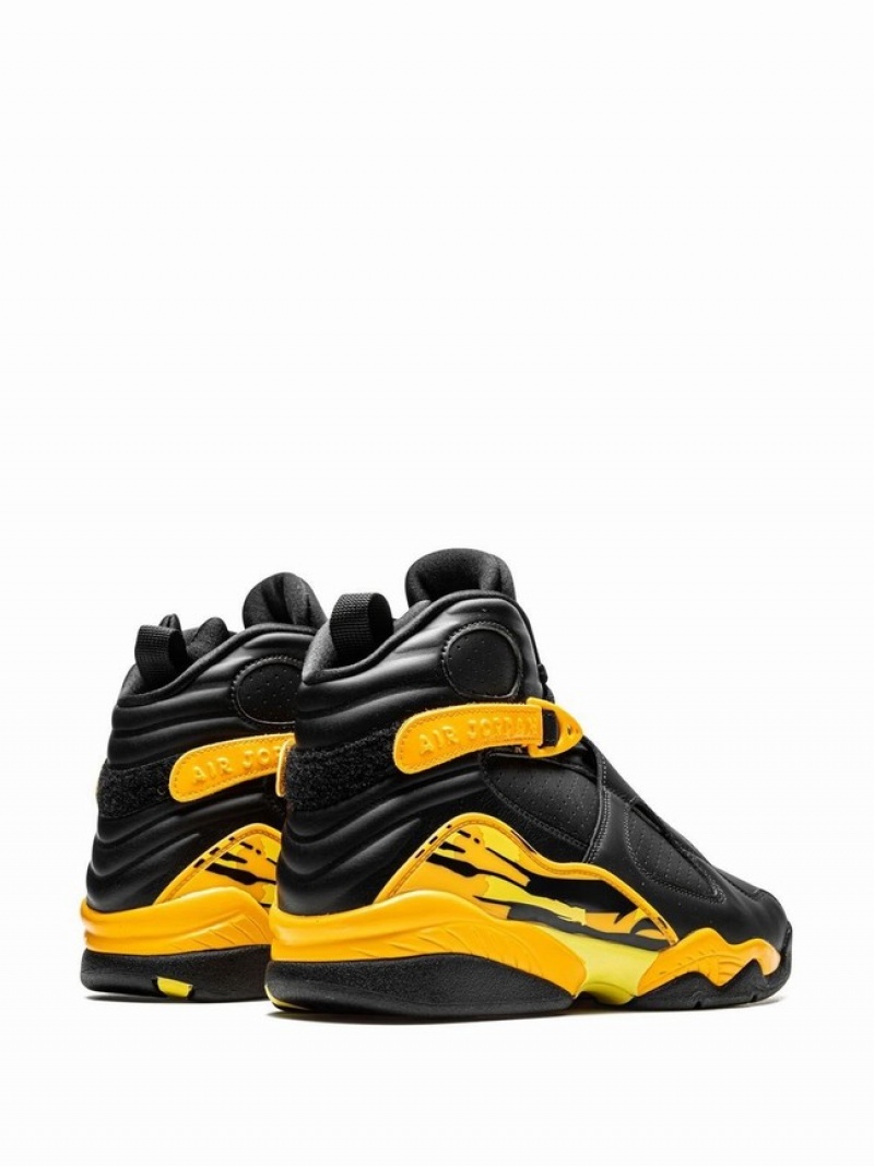 Black / Yellow Women's Nike Taxi Air Jordan 8 | SHPDJX-695