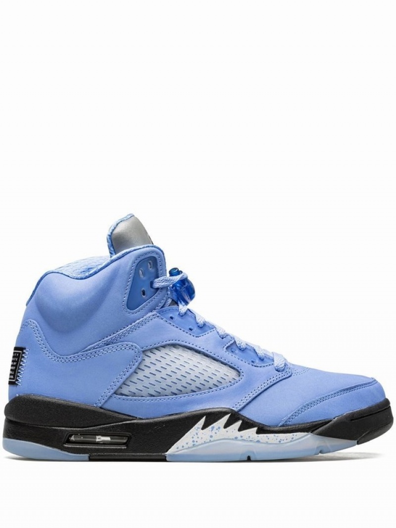 Blue Men\'s Nike UNC Air Jordan 5 | TFRGPZ-026