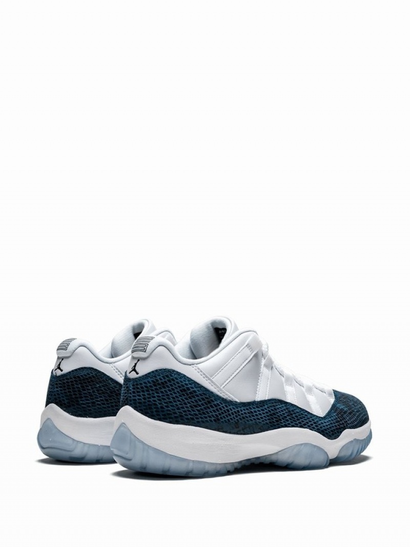 Blue Women's Nike Low Retro Blue Snakeskin Air Jordan 11 | GXDSMZ-163