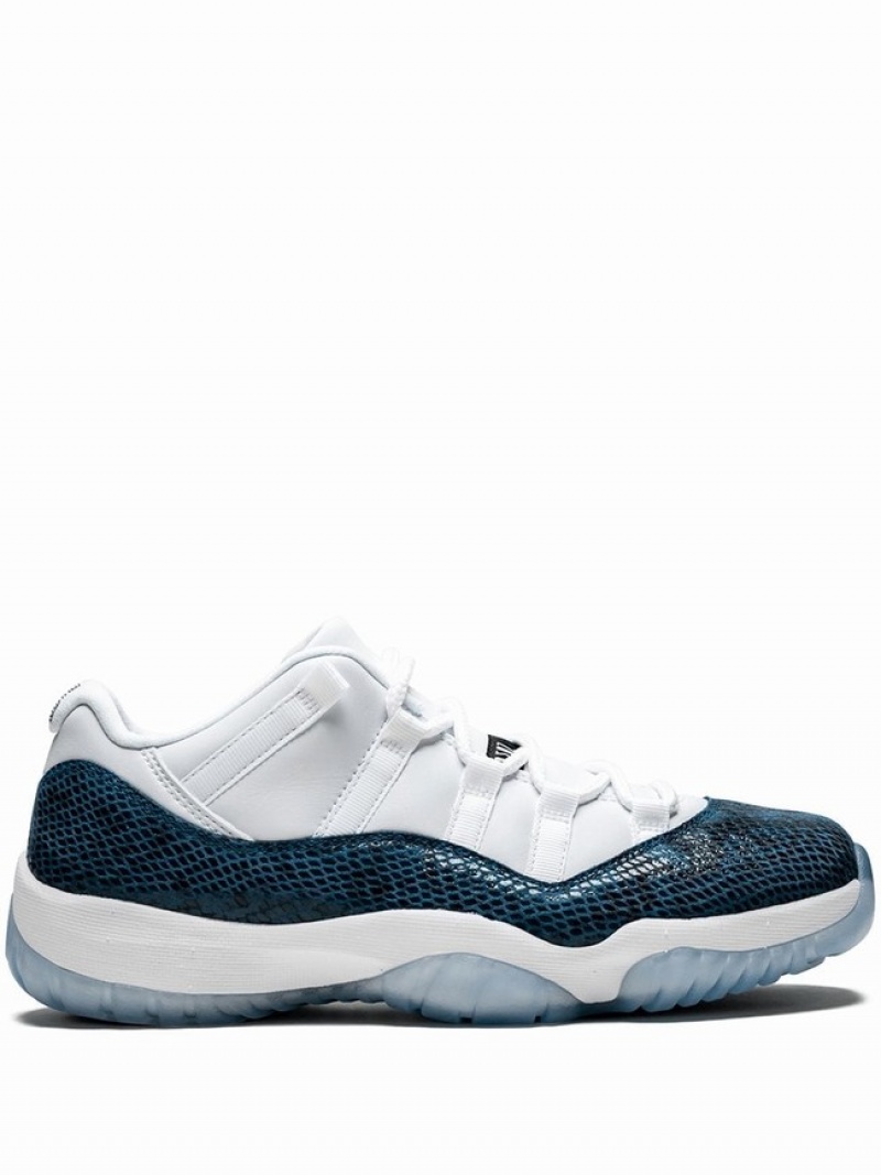 Blue Women\'s Nike Low Retro Blue Snakeskin Air Jordan 11 | GXDSMZ-163