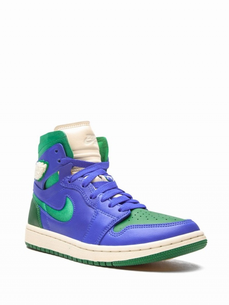 Blue / Green / White Women's Nike x Aleali May Zoom CMFT Califia Air Jordan 1 | PLACKJ-094