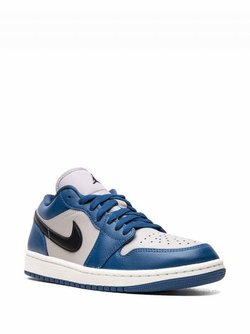 Blue / Grey Women's Nike Low French Air Jordan 1 | HIONLS-946