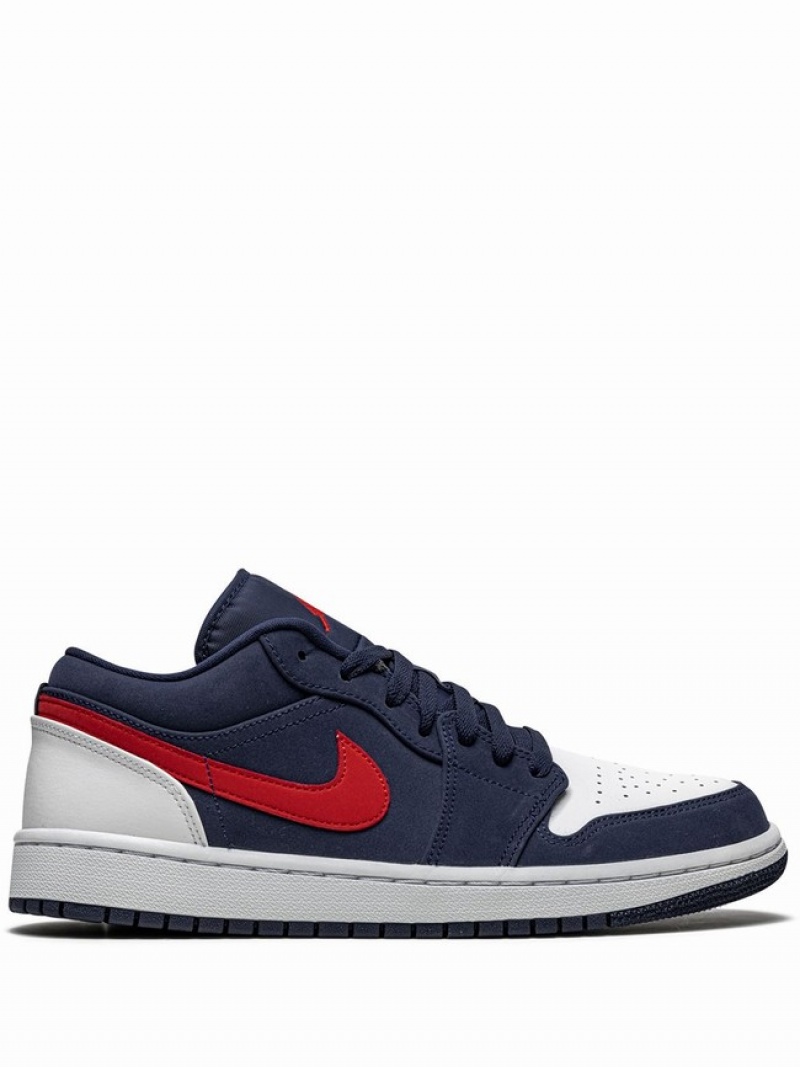 Blue / White Men\'s Nike Low SE Air Jordan 1 | DOGITU-574