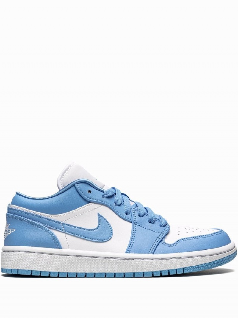 Blue / White Women\'s Nike Low UNC Air Jordan 1 | QBOGSW-053