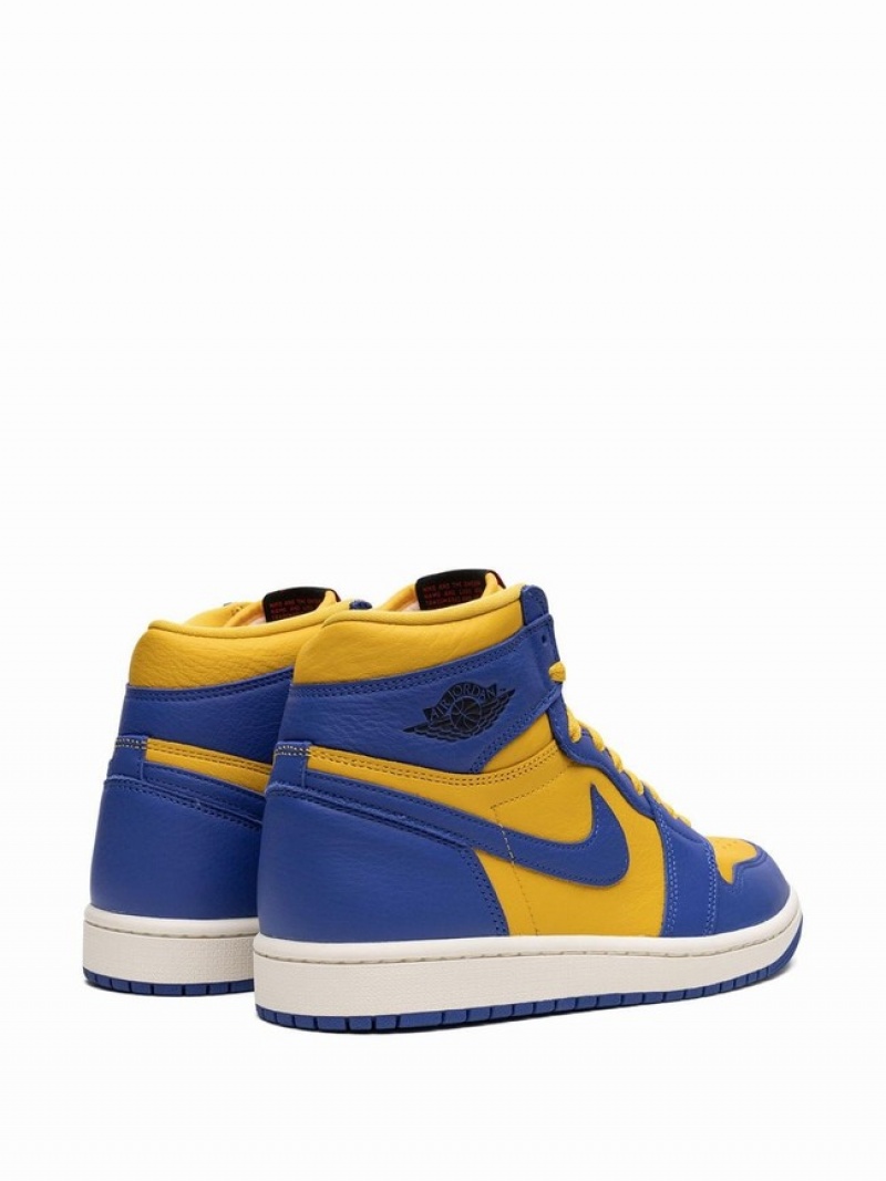 Blue / Yellow Women's Nike High OG Reverse Laney Air Jordan 1 | HDVXRL-958