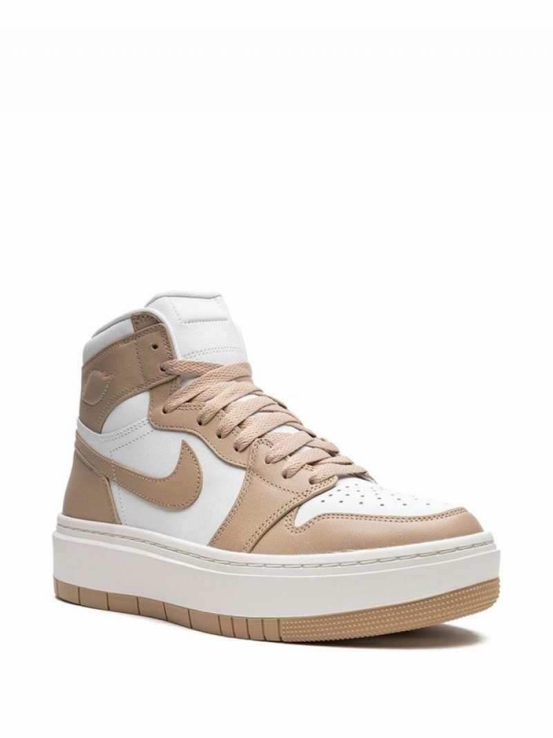 Brown / White Women's Nike High Elevate Desert Air Jordan 1 | GZQOLU-824